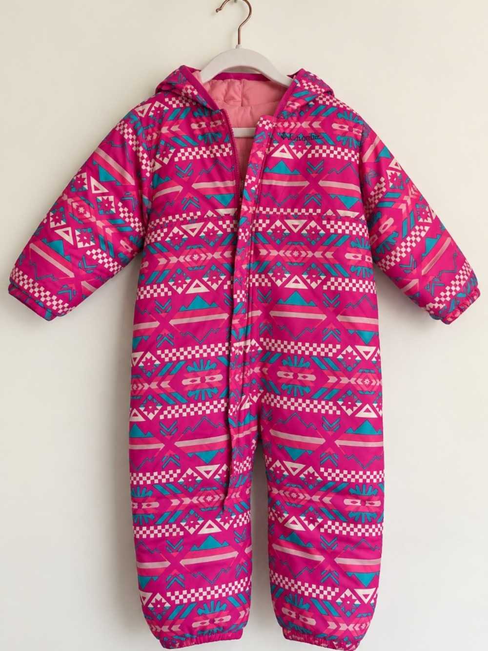 Columbia Reversible Baby Snowsuit Pink 12-18M NWT